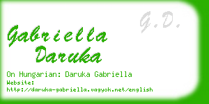 gabriella daruka business card